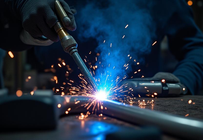 TIG lassen van een roestvrijstalen uitlaatsysteem